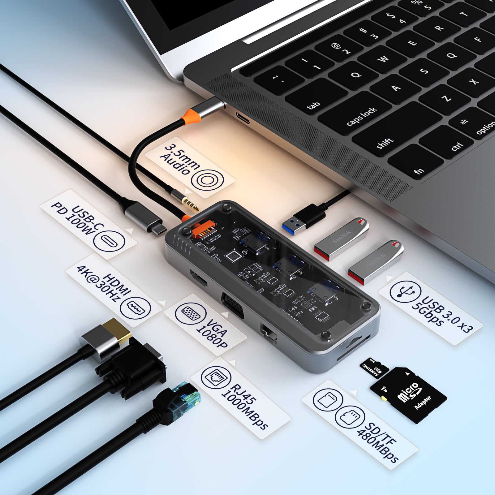 10-in-1 USB-C Docking Station ✨ Dual 4K HDMI + VGA 💥 1000M Ethernet & 100W PD Charging 🌟 3 USB 3.0/SD/TF/3.5mm Audio 🌐 MacBook/Dell/HP/Lenovo/Surface 🔥 #WFHEssentials #TechHack 10-in-1 USB-C Docking Station ✨ Dual 4K HDMI + VGA 💥 1000M Ethernet & 100W PD Charging 🌟 3 USB 3.0/SD/TF/3.5mm Audio 🌐 MacBook/Dell/HP/Lenovo/Surface 🔥 #WFHEssentials #TechHack